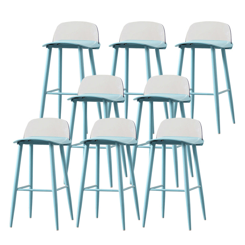 Coffee Shop Footrest Scandinavian Stool Matte Finish Plastic Barstool