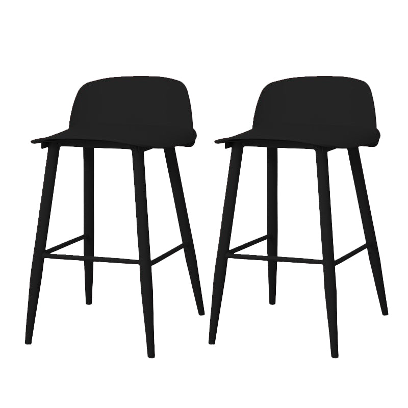 Coffee Shop Footrest Scandinavian Stool Matte Finish Plastic Barstool
