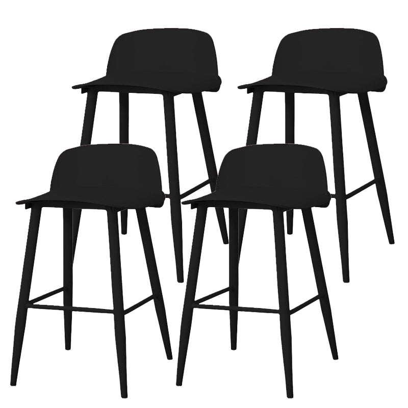Coffee Shop Footrest Scandinavian Stool Matte Finish Plastic Barstool