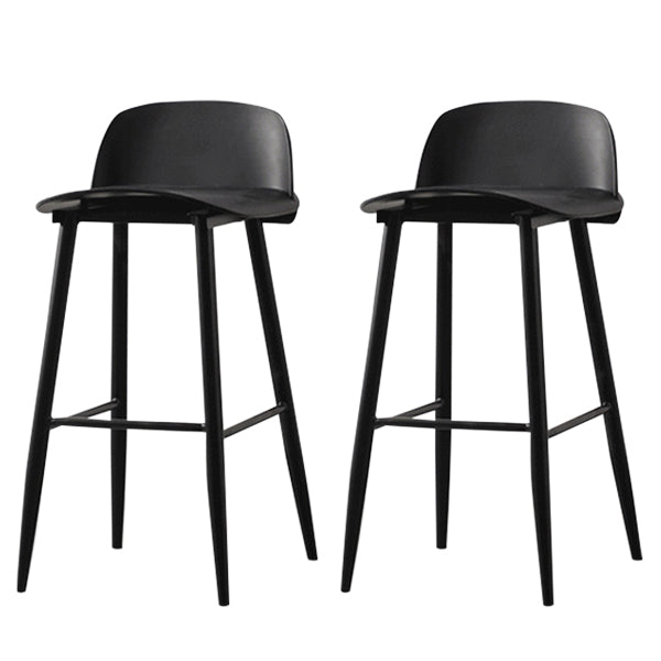 Coffee Shop Footrest Scandinavian Stool Matte Finish Plastic Barstool