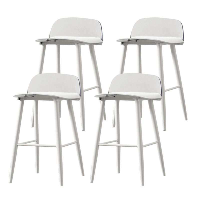 Coffee Shop Footrest Scandinavian Stool Matte Finish Plastic Barstool