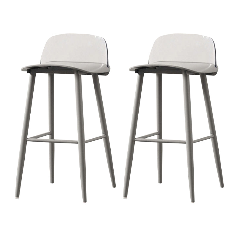 Coffee Shop Footrest Scandinavian Stool Matte Finish Plastic Barstool