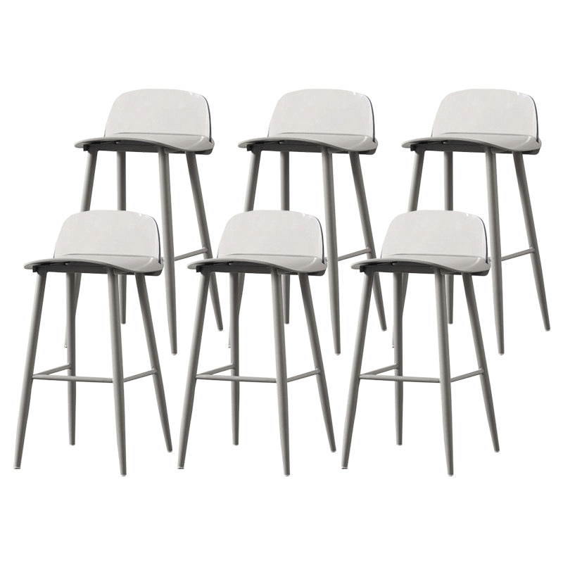 Coffee Shop Footrest Scandinavian Stool Matte Finish Plastic Barstool