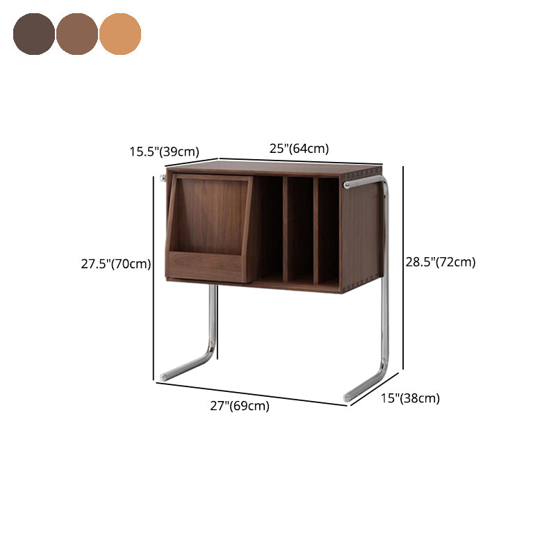 Glam Style Wood Standard Bookcase 25"L Vertical Closed Back Bookshelf