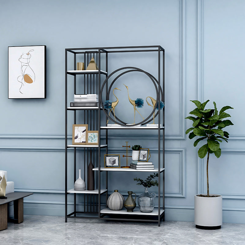 Glam Style Metal Bookshelf Etagere Open Shelf Bookcase for Home