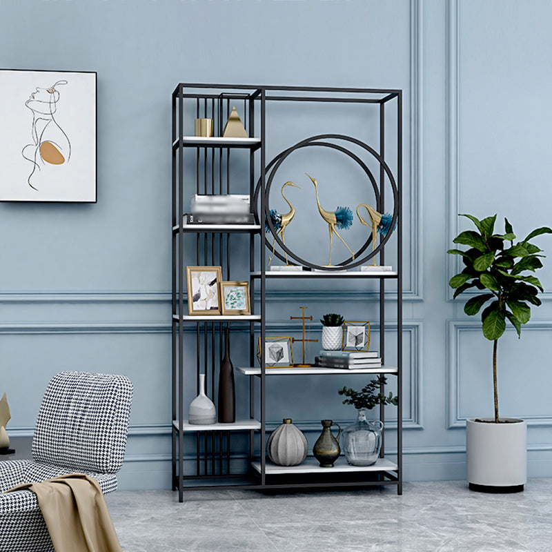 Glam Style Metal Bookshelf Etagere Open Shelf Bookcase for Home