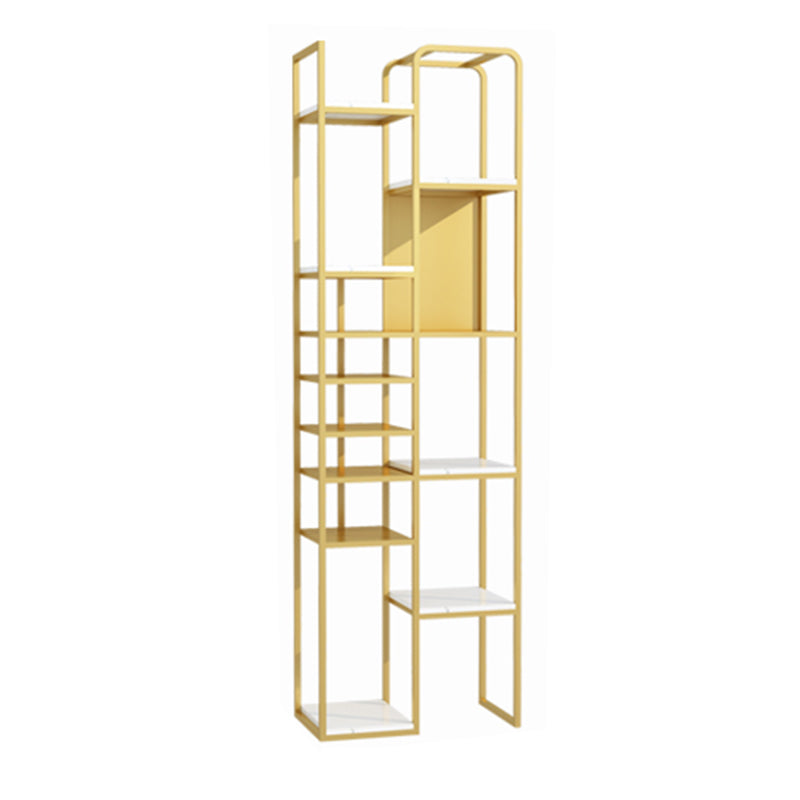 Glam Style Metal Bookshelf Open Etagere Shelf Bookcase for Home Office