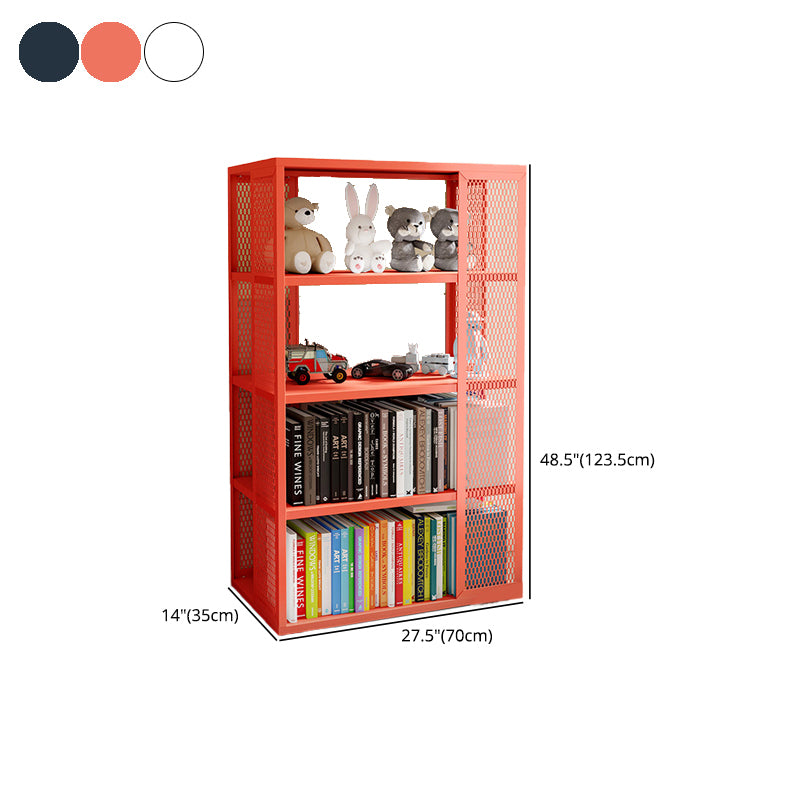 Scandinavian Metal Open Etagere Bookshelf with Iron Frame and Shelf