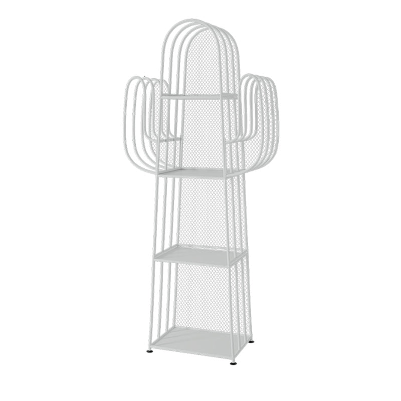 18.1"L Scandinavian Style Standard Bookcase Metal Closed Back Bookshelf