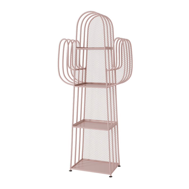 18.1"L Scandinavian Style Standard Bookcase Metal Closed Back Bookshelf