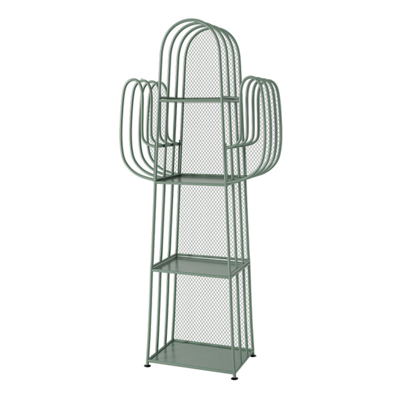 18.1"L Scandinavian Style Standard Bookcase Metal Closed Back Bookshelf