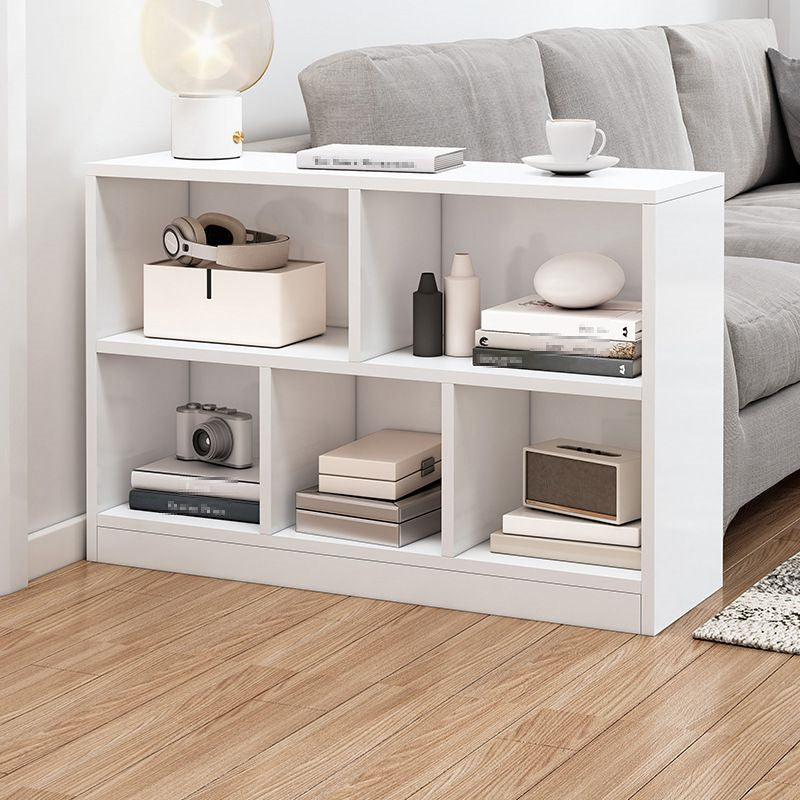 White and Brown Standard Bookshelf Scandinavian Manufactured Wood Bookshelf