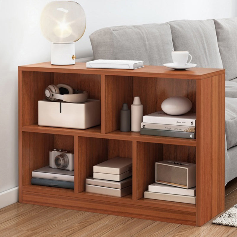 White and Brown Standard Bookshelf Scandinavian Manufactured Wood Bookshelf