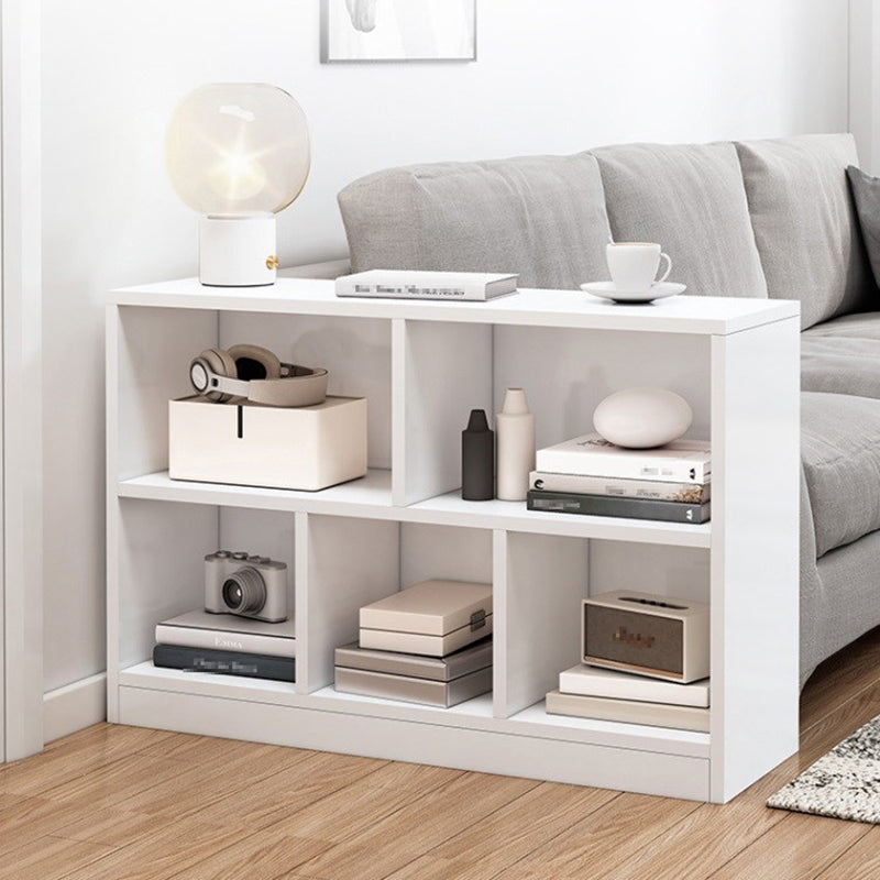 White and Brown Standard Bookshelf Scandinavian Manufactured Wood Bookshelf