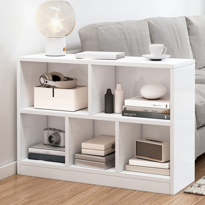 White and Brown Standard Bookshelf Scandinavian Manufactured Wood Bookshelf