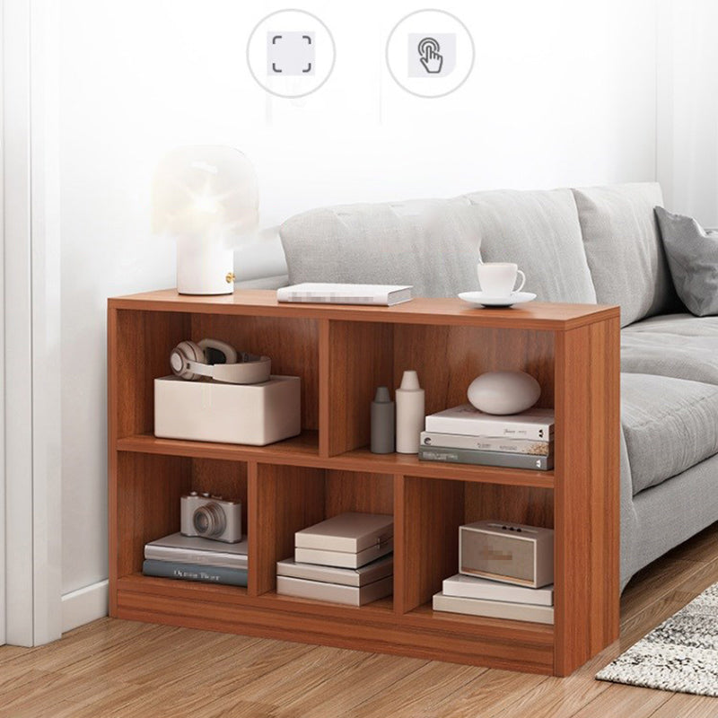 White and Brown Standard Bookshelf Scandinavian Manufactured Wood Bookshelf