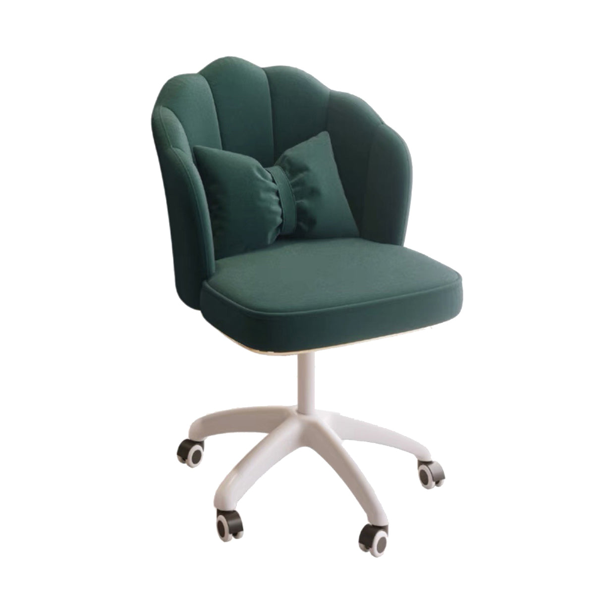 Armless Office Chair with Wheels Modern Task Chair with Low Back