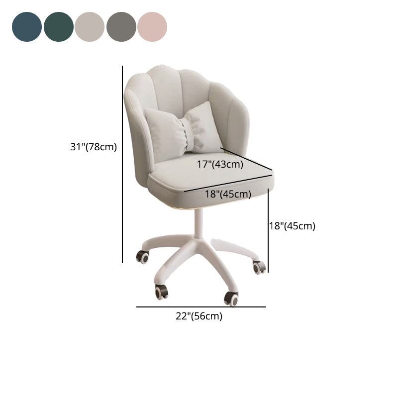 Armless Office Chair with Wheels Modern Task Chair with Low Back