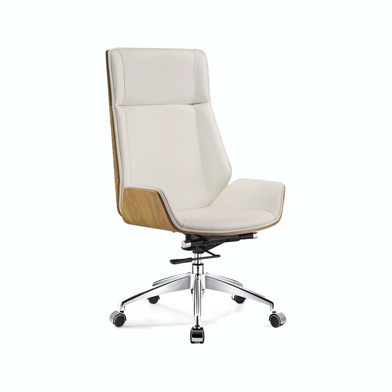 Chrome Metal Frame Modern Desk Chair with High Back Armless Executive Office Chair