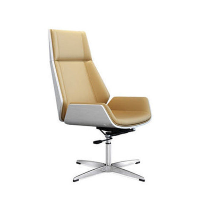 Chrome Metal Frame Modern Desk Chair with High Back Armless Executive Office Chair