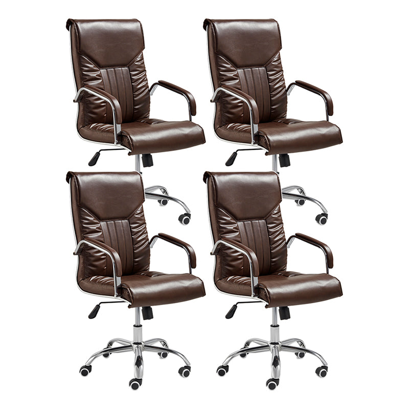 Modern Executive Computer Chair with Wheels Swivel Office Chair with Padded Arms