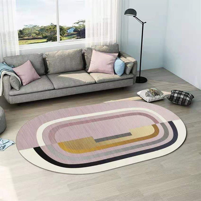Tapis bloc de couleur vert clair, tapis d'intérieur nordique en Polyester, lavable pour la décoration de la maison