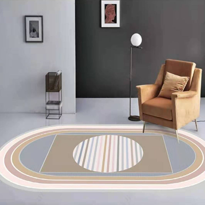 Light Green Color Block Rug Polyester Nordic Indoor Rug Washable Rug for Home Decor