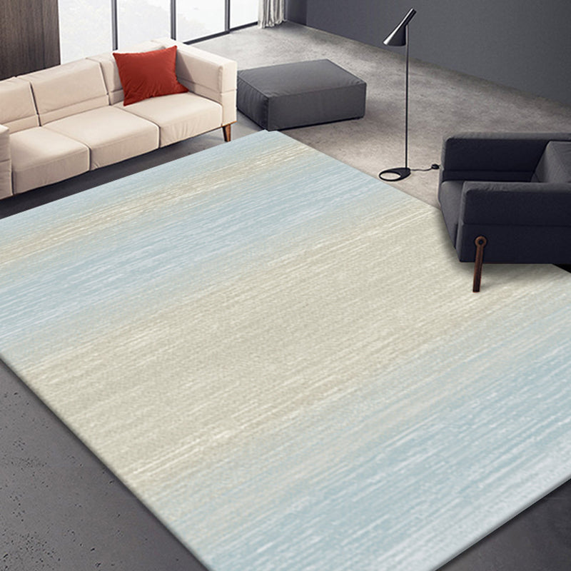 Light Blue Modern Carpet Polyester Graphic Carpet Washable Carpet for Drawing Room