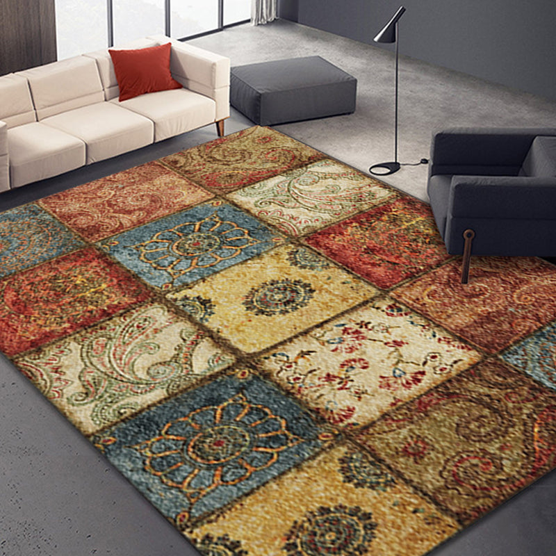 Light Blue Modern Carpet Polyester Graphic Carpet Washable Carpet for Drawing Room