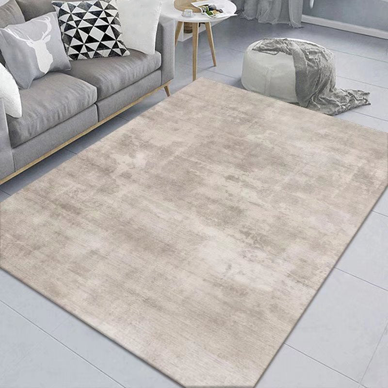 Beige Casual Carpet Polyester Graphic Carpet Washable Carpet for Living Room