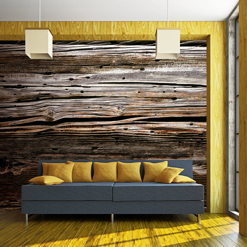 Environment Friendly Wood Texture Wallpaper Drawing Room Wallpaper
