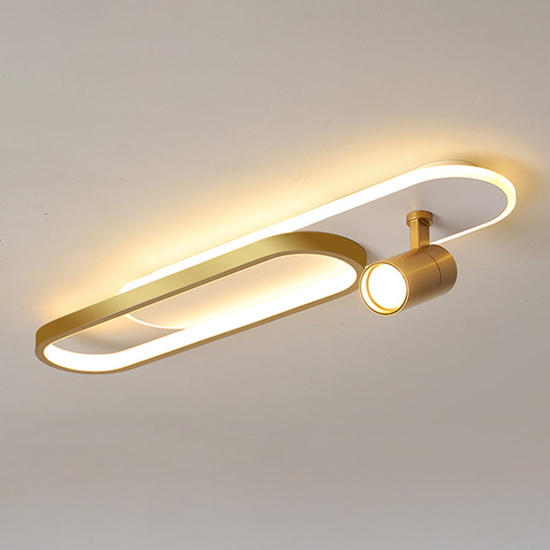 Modern Style Strip Ceiling Light Metal Multi Light Track Flush Mount Light for Living Room