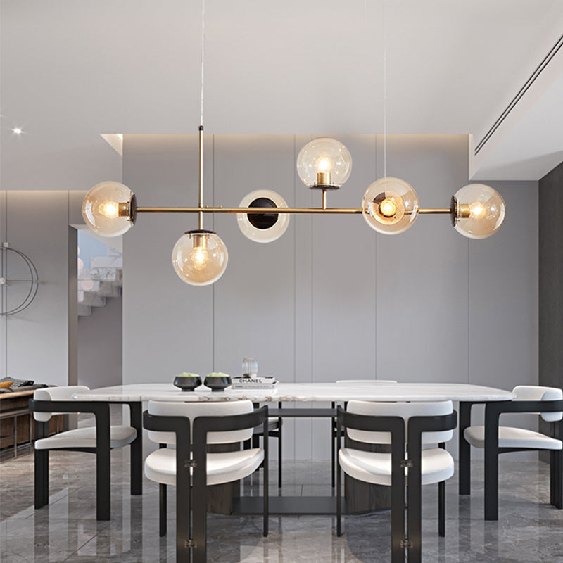 Contemporary Sphere Island Light Glass  Island Lighting Fixtures for Kitchen