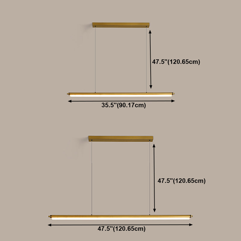 Contemporary Linear Island Light Metal 1 Light Island Lighting Fixtures