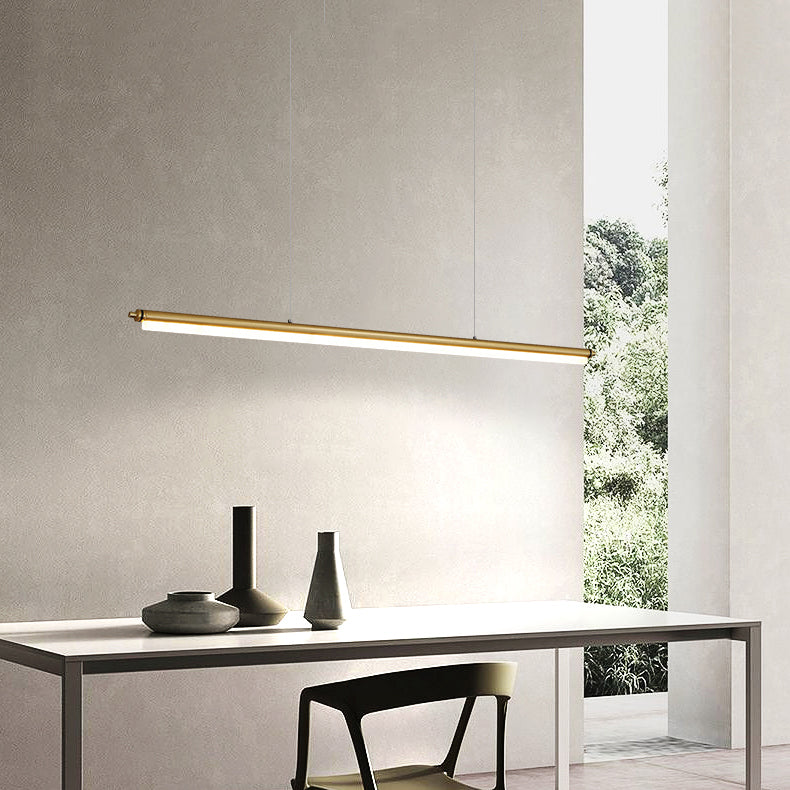 Contemporary Linear Island Light Metal 1 Light Island Lighting Fixtures