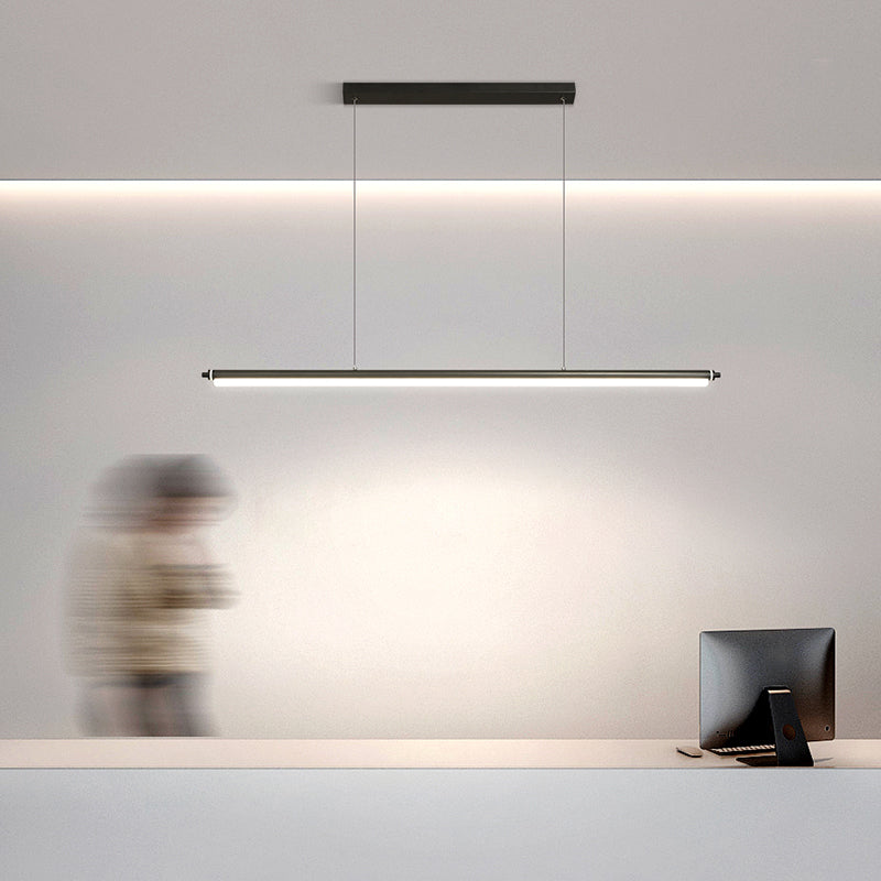 Contemporary Linear Island Light Metal 1 Light Island Lighting Fixtures