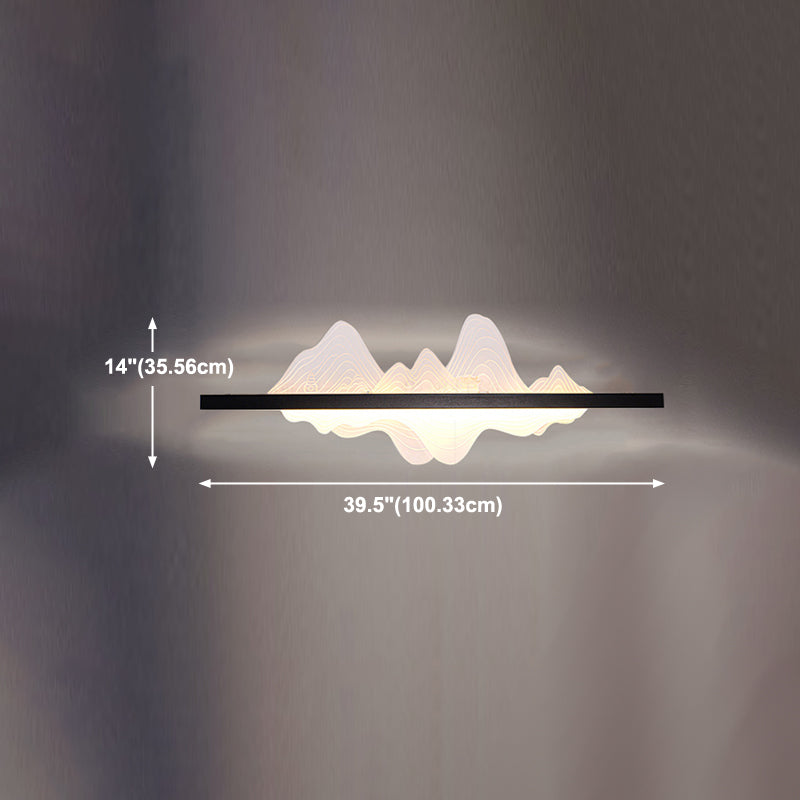 Unique Shade Metal Wall Sconce Modern Style Single Light Wall Lighting Fixtures in Black