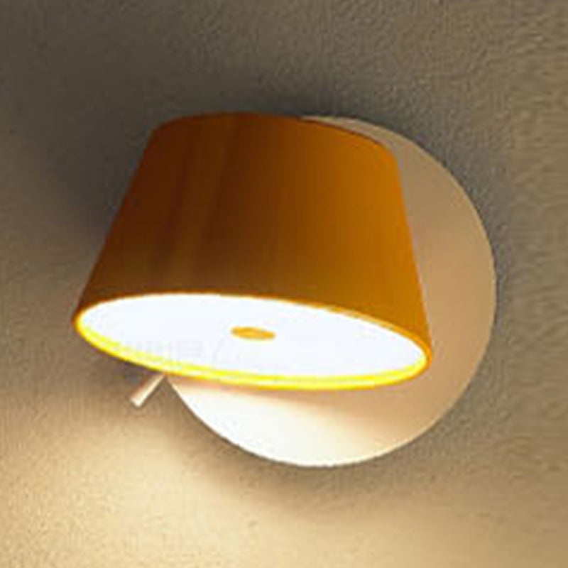 Nordic Style Metal Wall Light Colorful Rotatable Reading Wall Sconce for Bedroom