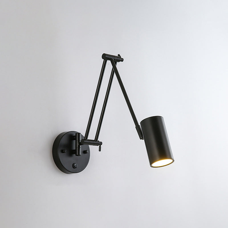 Modern Style Metal Wall Sconce 1 Light Wall Mount Light for Bedroom Bedside