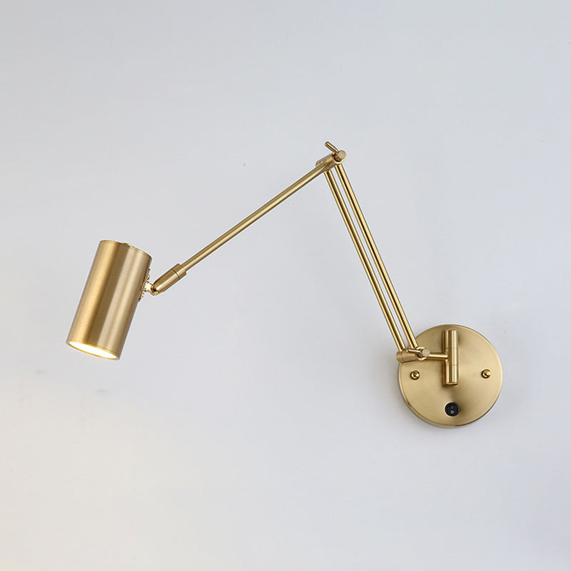 Modern Style Metal Wall Sconce 1 Light Wall Mount Light for Bedroom Bedside