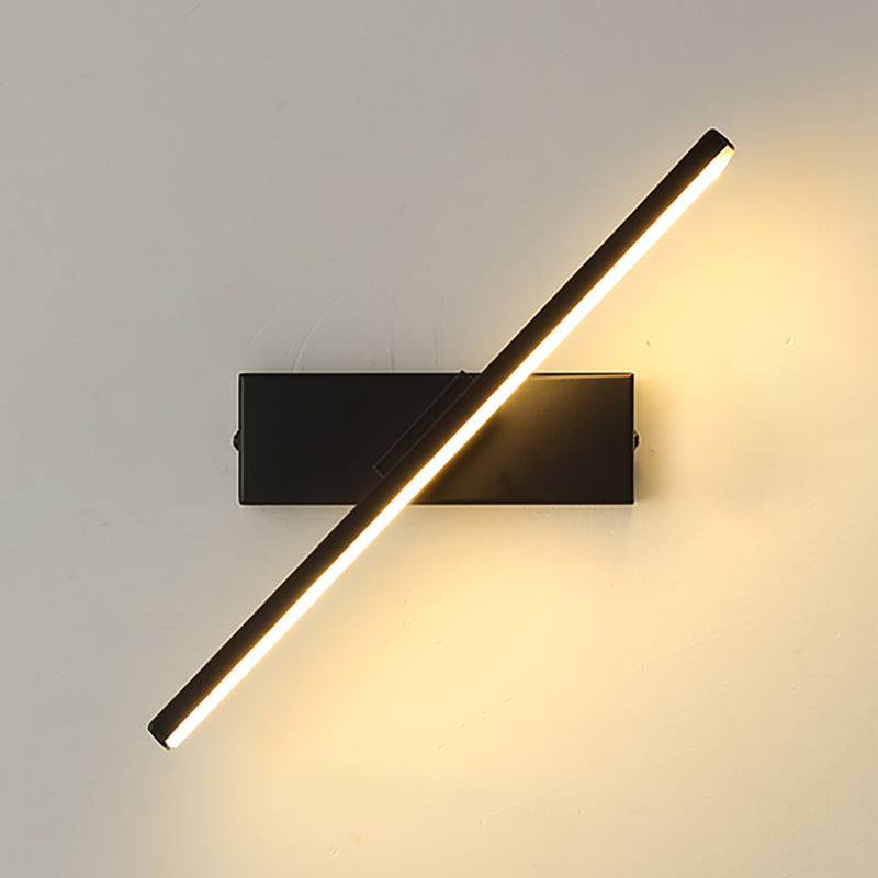 Nordic Aluminum Wall Light Linear Rotatable LED Wall Sconce for Living Room