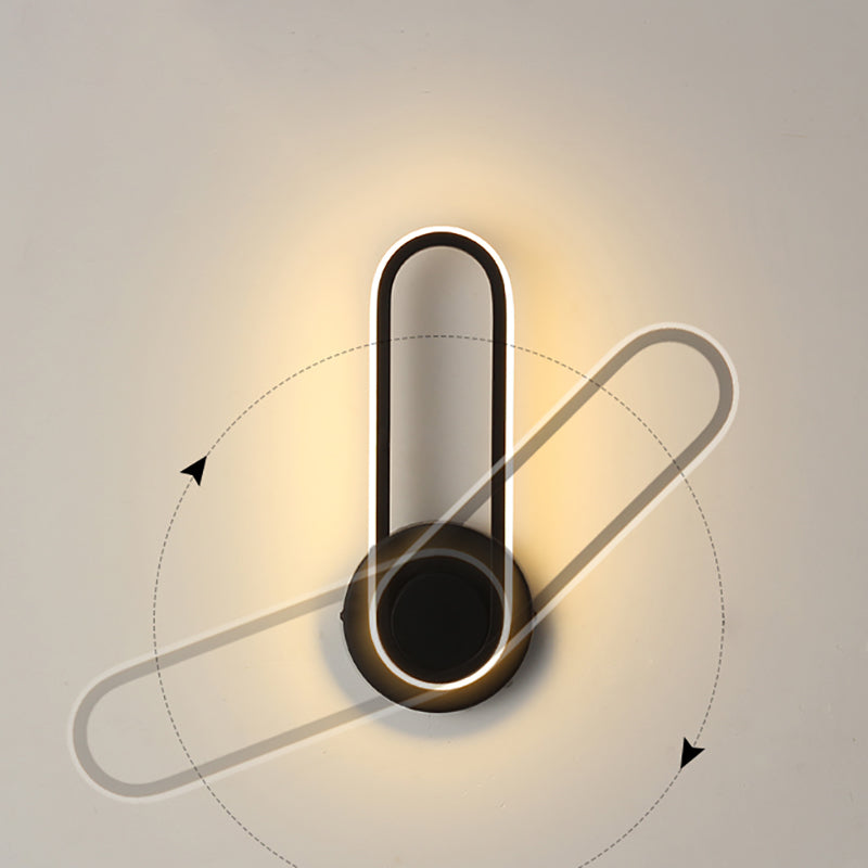 Nordic Aluminum Wall Light Linear Rotatable LED Wall Sconce for Living Room