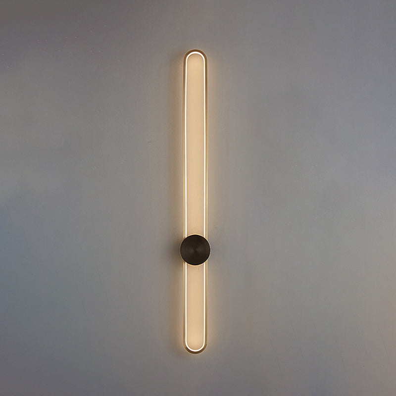 Metal Oval Shape Wall Mount Lighting Modern 1-Light Wall Mounted Light Fixture