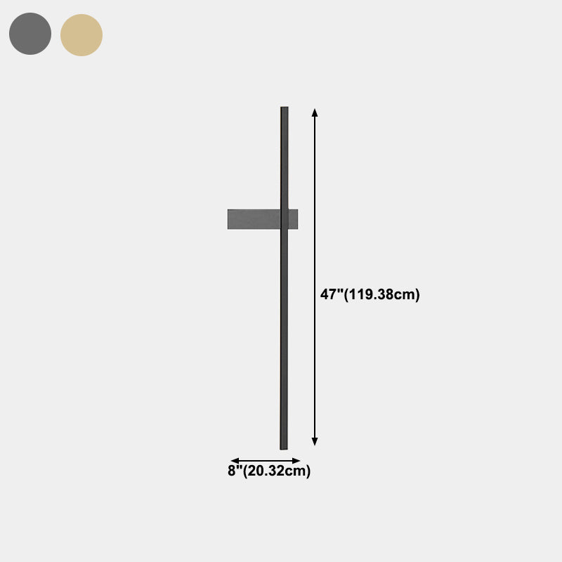 Metal Linear Shape Wall Mount Lighting Modern 1-Light Wall Mount Light Fixture