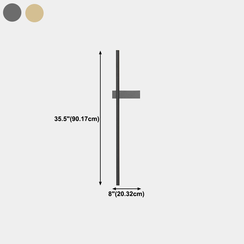 Metal Linear Shape Wall Mount Lighting Modern 1-Light Wall Mount Light Fixture