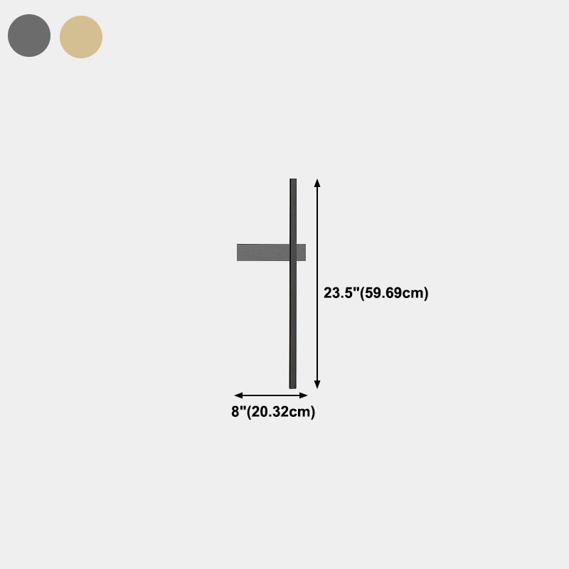 Metal Linear Shape Wall Mount Lighting Modern 1-Light Wall Mount Light Fixture