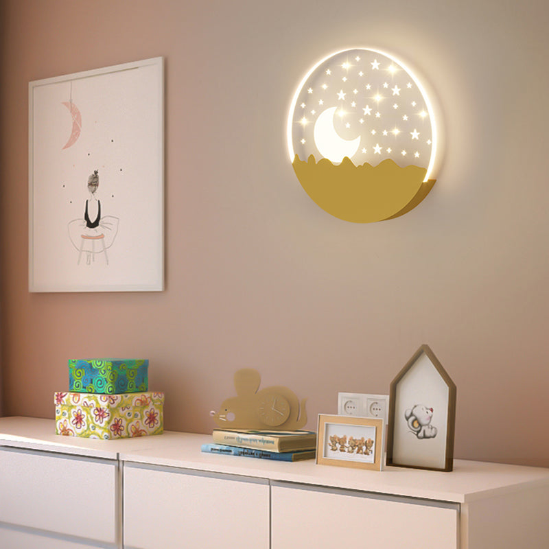 Metal Geometric Shape Wall Light Lovely Colorful LED Wall Sconce for Kid's Room