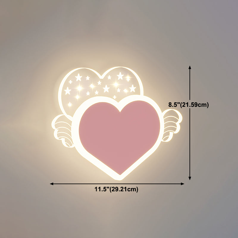 Metal Geometric Shape Wall Light Lovely Colorful LED Wall Sconce for Kid's Room