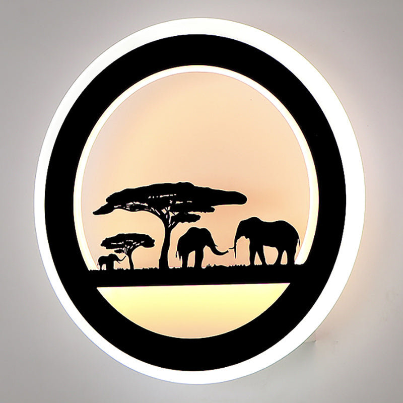 Unique Shape Metal Wall Light Modern Style 1-Light Wall Mounted Light Fixture