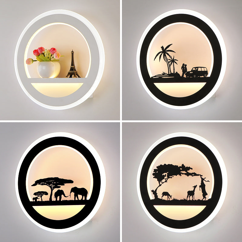 Unique Shape Metal Wall Light Modern Style 1-Light Wall Mounted Light Fixture